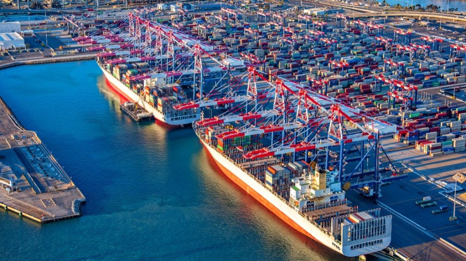 The Port of Long Beach.