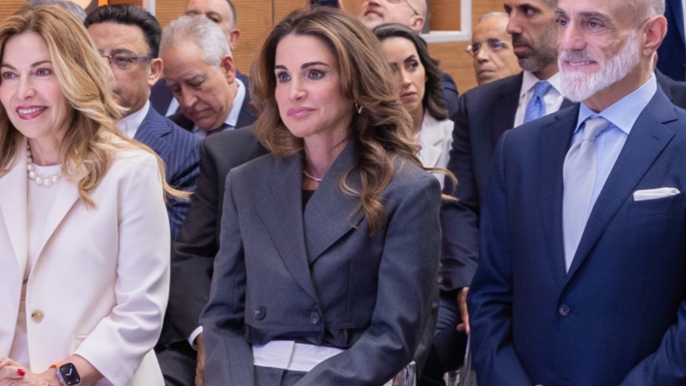 Queen Rania of Jordan visits the Al-Hussein Cancer Center and inaugurates the new Radiotherapy building on July 31.