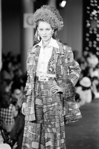 Kate Moss during the Todd Oldham fall 1993 show.