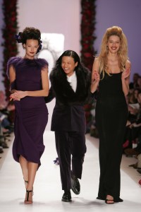Zang Toi with models during his fall 2005 runway show finale.