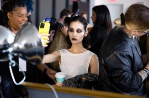 Backstage at Area Spring 2025 Ready-to-Wear
