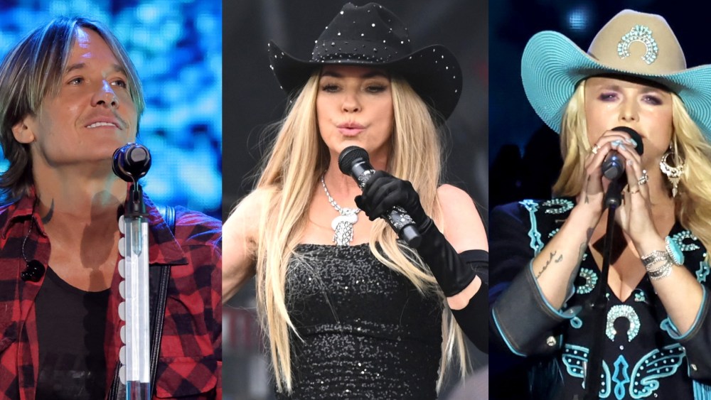Keith Urban, Shania Twain and Miranda Lambert.