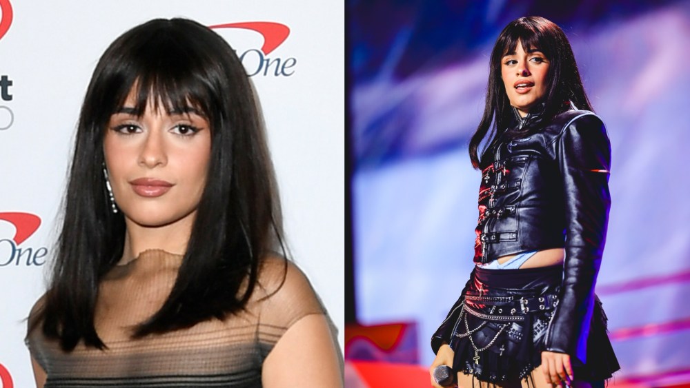 Camila Cabello birkin bob haircut at the iHeartRadio Music Festival in Las Vegas on September 20, birkin bob haircut, sheer grace ling dress, performance