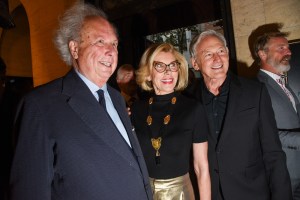 Graydon Carter, Christine Baranski and Victor Garber at the Bloomingdales x Air Mail Event during New York Ready to Wear Fashion Week on September 5, 2024 in New York, New York.