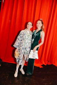 Robby Hoffman and Gabriela Maria Windey at Susan Alexandra X Rachel Antonoff Dog Show RTW Spring 2025 as part of New York Ready to Wear Fashion Week held at the Starrett-Lehigh Building on September 6, 2024 in New York, New York.