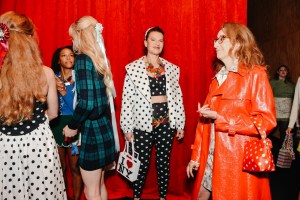 Nikki M. James and Sandra Bernhard at Susan Alexandra X Rachel Antonoff Dog Show RTW Spring 2025 as part of New York Ready to Wear Fashion Week held at the Starrett-Lehigh Building on September 6, 2024 in New York, New York.