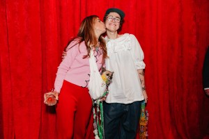 Susan Korn and Ella Emhoff at Susan Alexandra X Rachel Antonoff Dog Show RTW Spring 2025 as part of New York Ready to Wear Fashion Week held at the Starrett-Lehigh Building on September 6, 2024 in New York, New York.