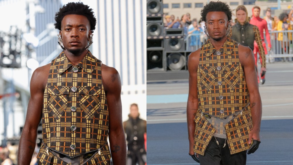 madonnas son David Banda walks the runway at Off-White's spring 2025 fashion show as part of New York Fashion Week on Sept. 8, Madonna