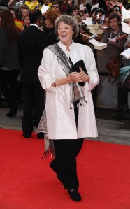 Maggie Smith attends the World Premiere of Harry Potter and The Deathly Hallows - Part 2 at Trafalgar Square on July 7, 2011 in London, England.