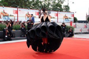 VENICE, ITALY - SEPTEMBER 04: Lady Gaga attends the "Joker: Folie à Deux" red carpet during the 81st Venice International Film Festival at Sala Grande on September 04, 2024 in Venice, Italy. (Photo by Vittorio Zunino Celotto/Getty Images)
