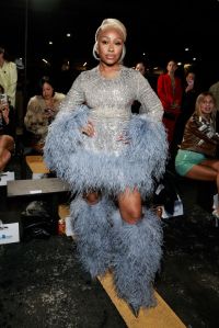 NEW YORK, NEW YORK - SEPTEMBER 08: Yung Miami attends Christian Cowan during New York Fashion Week on September 08, 2024 in New York City. (Photo by Jason Mendez/Getty Images)