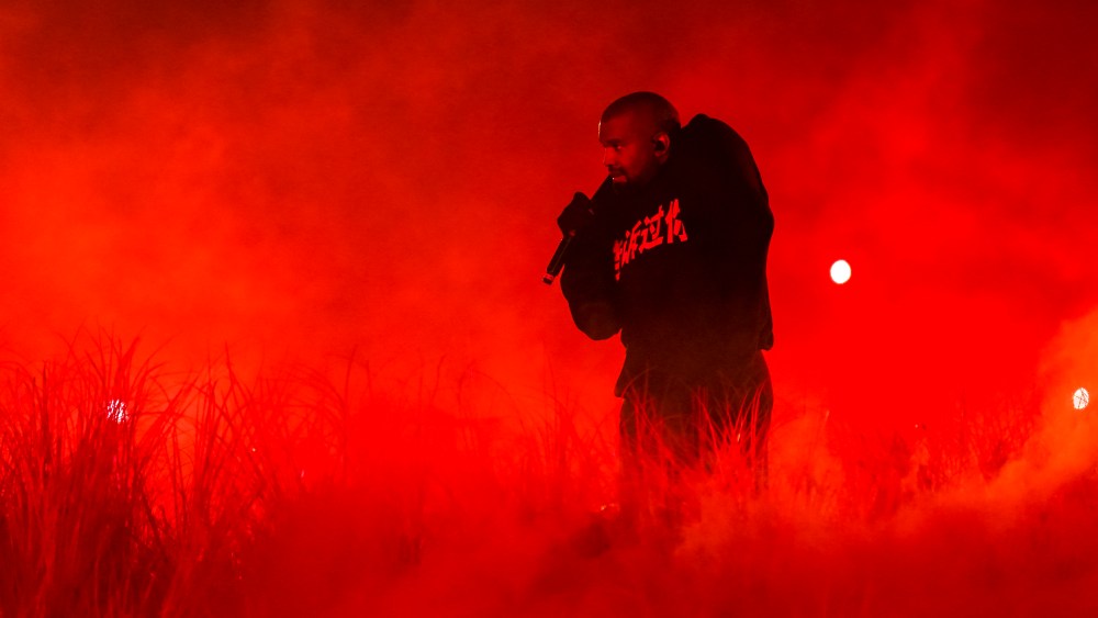 Ye, formerly known as Kanye West, performs during his Vultures Listening Experience at Wuyuan River Stadium on September 15, 2024 in Haikou, Hainan Province of China.