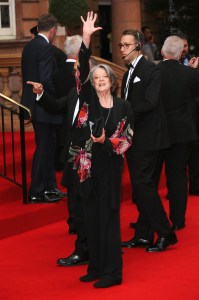 Maggie Smith attends as BAFTA celebrate "Downton Abbey" at Richmond Theatre on August 11, 2015 in Richmond, England.