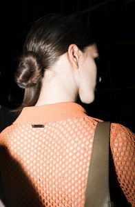 Hairstyle at the Iceberg spring 2025 fashion show in Milan.