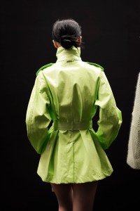 Hairstyle at the Iceberg spring 2025 fashion show in Milan.