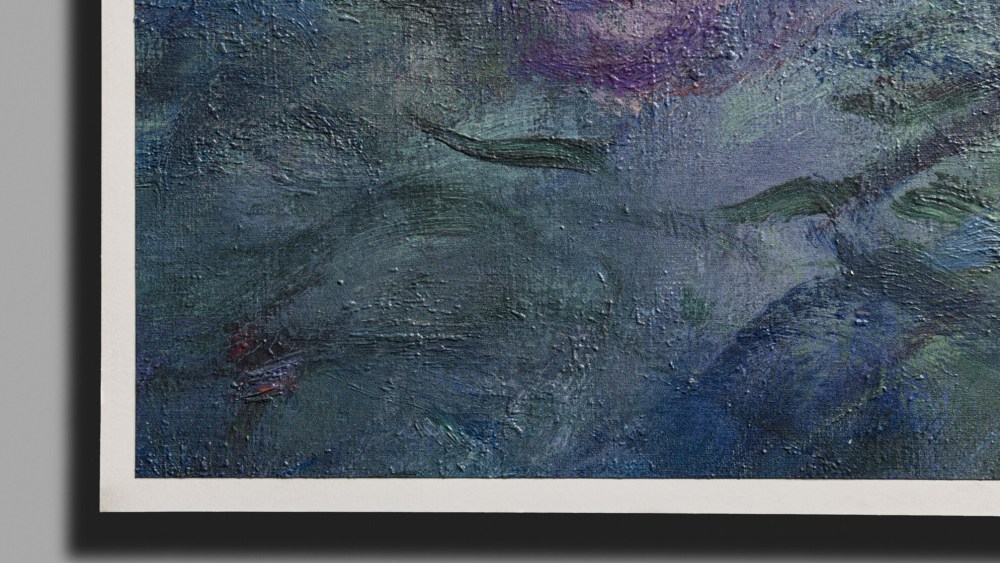 One of the textured Lito prints of Claude Monet's painting "Le Matin aux Saules."