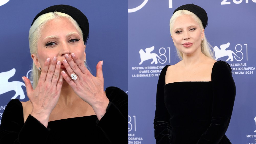 Lady Gaga attends the "Joker: Folie à Deux" photo call during the 2024 Venice Film Festival on Sept. 4, Celine, Tiffany & Co, lady gaga engagement ring, Christian Louboutin