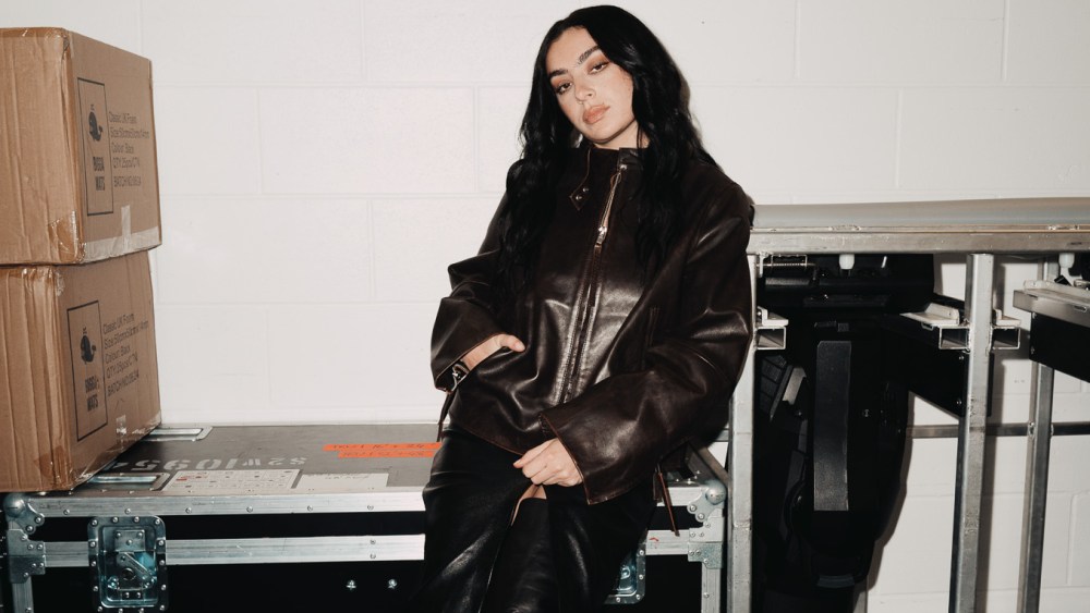 Charli XCX backstage before the show.