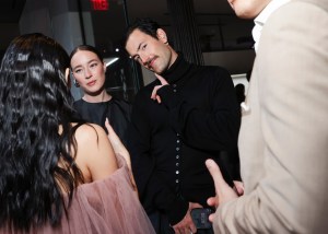 Isabelle Chaput and Nelson Tiberghien at the LuisaViaRoma Flagship Store Opening Party during New York Ready to Wear Fashion Week on September 4, 2024 in New York, New York.