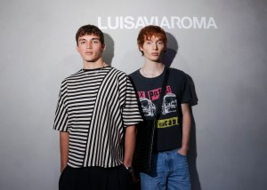 Kit Price and Calum Harper at the LuisaViaRoma Flagship Store Opening Party during New York Ready to Wear Fashion Week on September 4, 2024 in New York, New York.