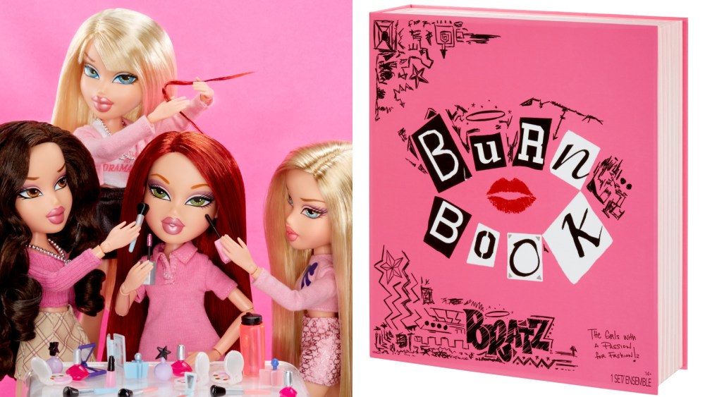 The Bratz x "Mean Girls" collaboration, Regina George, Cady Heron, Lindsay Lohan, Rachel McAdams, dolls, limited edition, burn book