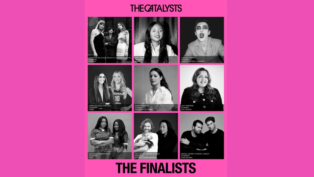 The nine finalists of The Catalysts program created by The Estée Lauder Companies' NIV with support from TikTok.