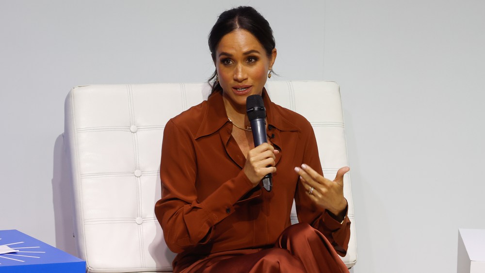 Meghan Markle speaks in Bogota, Colombia on Aug. 15, American Riviera Orchard, lifestyle, brand, trademark