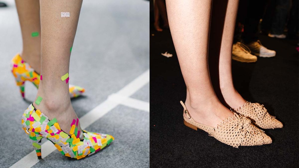 Milan, spring 2025, shoe, trends, fashion week, flip flops, flats, womens shoes