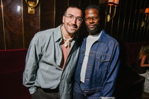 Marc Rofsky and Kingsley Gbadegesin at the Moda Operandi Kick-Off Cocktail party.