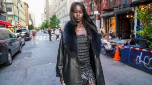 Aweng Ade-Chuol at the Net-a-Porter NYFW Cocktail Party.
