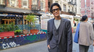 Woldy Reyes at the Net-a-Porter NYFW Cocktail Party.