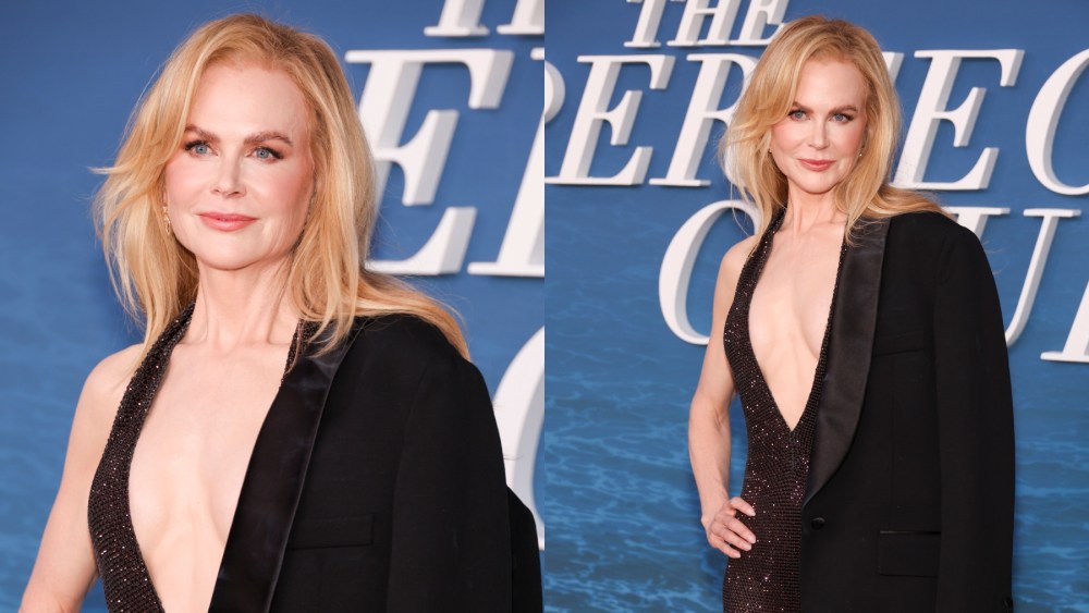 Nicole Kidman at the Los Angeles premiere of "The Perfect Couple" on Sept. 4, red carpet, Ferragamo, Messika, Netflix