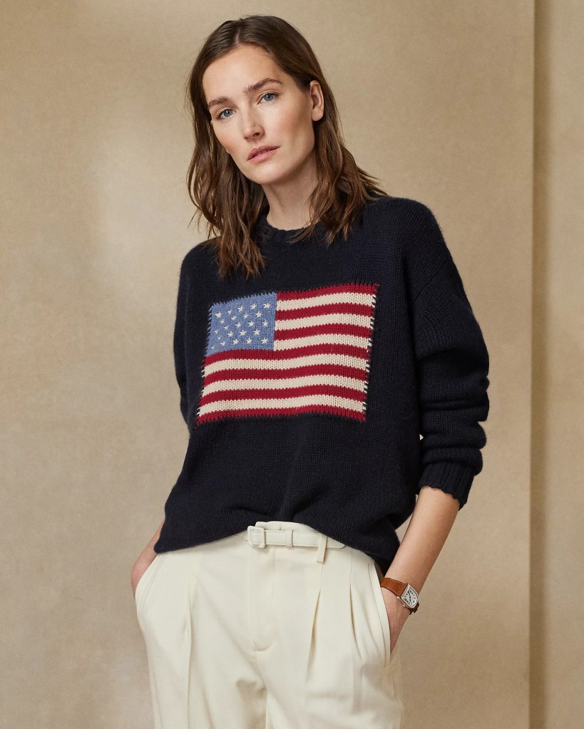 The Ralph Lauren flag sweater.   