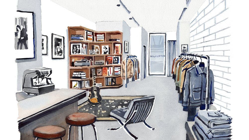 A rendering of the Nili Lotan men's store.