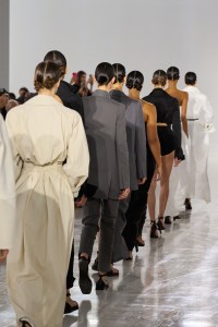 Hairstyle at the Max Mara spring 2025 fashion show in Milan.