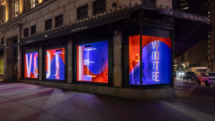 Saks is collaborating with Vote.org to support voting.
