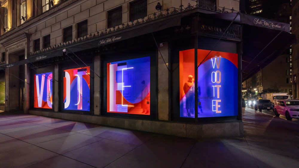 Saks is collaborating with Vote.org to support voting.