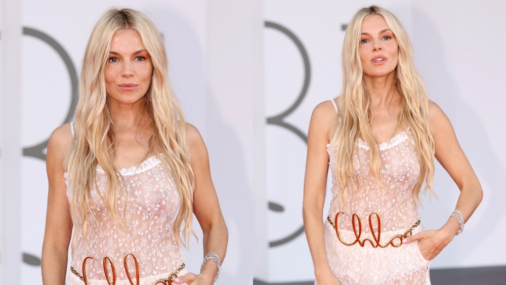 Sienna Miller attends the closing ceremony red carpet during the 2024 Venice Film Festival on Sept. 7.