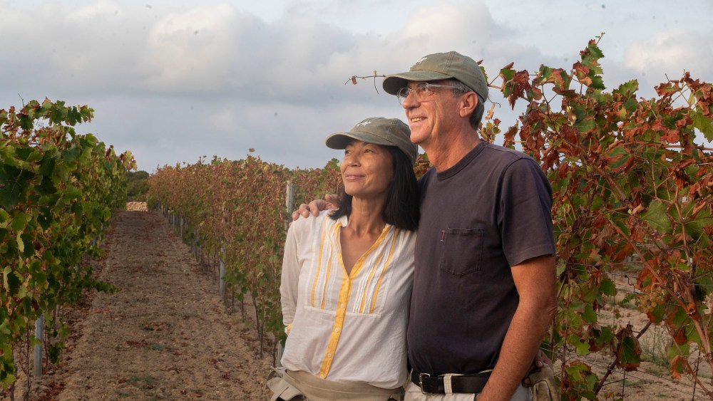 Stella Boglione  and Marco Boglione on the island of Culuccia