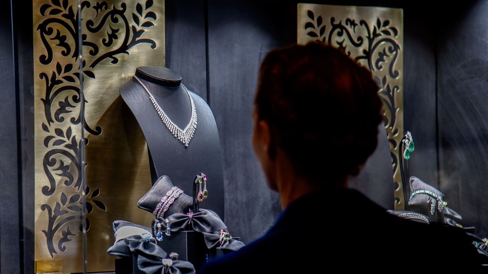 The scene at the VicenzaOro jewelry trade show in September 2024.