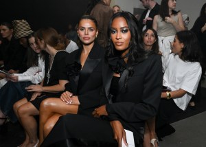 Brooks Nader and Ciara Miller at Area RTW Spring 2025 as part of New York Ready to Wear Fashion Week held at Spring Studios on September 6, 2024 in New York, New York.
