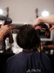 Backstage at Sandy Liang spring 2025 ready-to-wear show at New York Fashion Week.