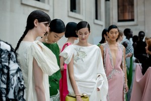 Backstage at Erdem Spring 2025 Ready-to-Wear Collection at London Fashion Week