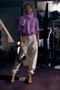 Backstage at Burberry Spring 2025 Ready-To-Wear Collection at London Fashion Week