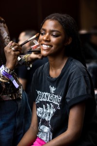 Backstage at the Coach spring 2025 ready-to-wear show at New York Fashion Week.