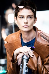 Backstage at the Coach spring 2025 ready-to-wear show at New York Fashion Week.