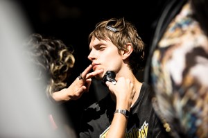 Backstage at the Coach spring 2025 ready-to-wear show at New York Fashion Week.