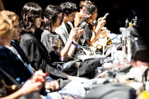Backstage at the Coach spring 2025 ready-to-wear show at New York Fashion Week.