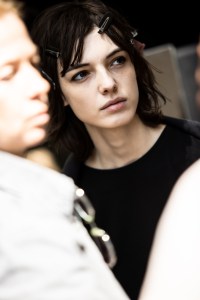 Backstage at the Coach spring 2025 ready-to-wear show at New York Fashion Week.