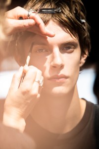 Backstage at the Coach spring 2025 ready-to-wear show at New York Fashion Week.